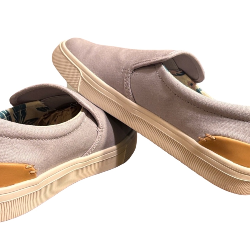 TOMS Gray Canvas Slip-Ons